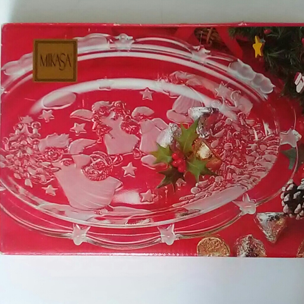 MIKASA Holiday Lights Sweet Dish 9 1/4" Oval Plate